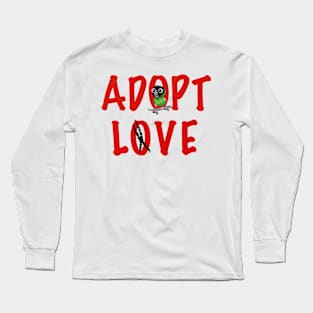 Adopt Love! - Mr. Lover Boy, the Nanday Conure! Long Sleeve T-Shirt